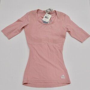 ADIDAS Tech Fit ClimaCool -  Athletic short sleeve pink jersey women's size Smal